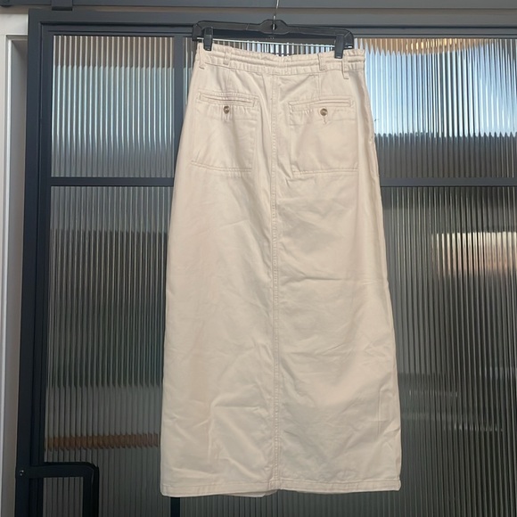 Utility Khaki Maxi Skirt with drawstring - Picture 4 of 7